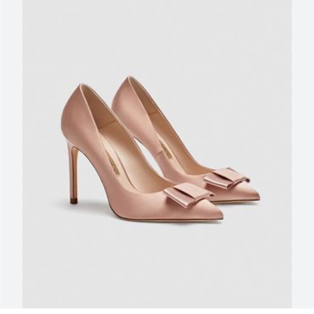 Zara Blush Pink Bow Heels